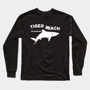 Swimming with Sharks at Tiger Beach - Grand Bahama Island - the Bahamas Long Sleeve T-Shirt